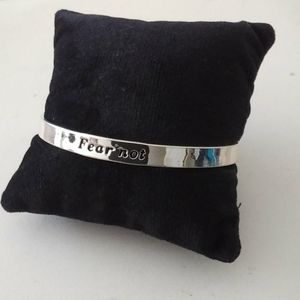 Silver tone Bracelet with Cross Dangle